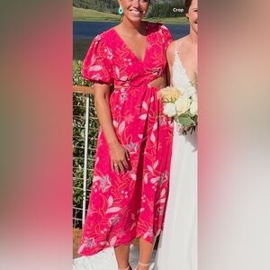 Vici Sugarlips Pink Floral Dress Size XL With Tags